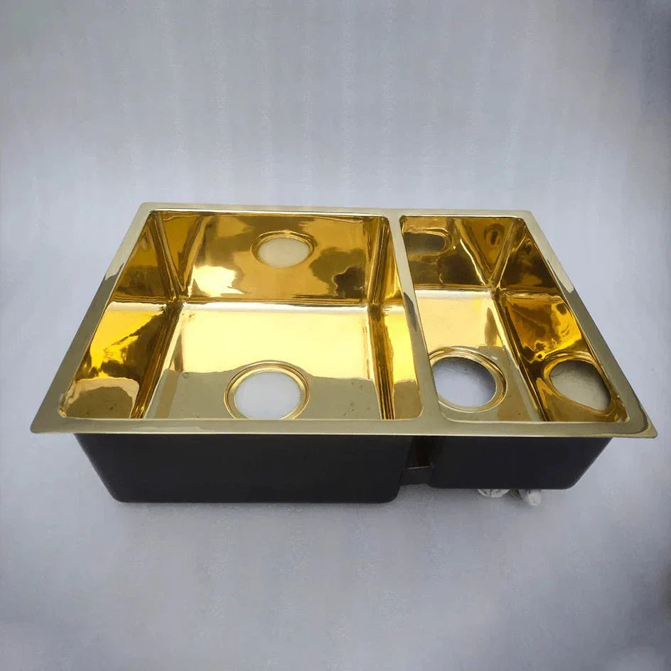 Does Unlacquered Brass Tarnish? The Honest Answer From Our Artisans featuring Unlacquered Brass Workstation Sink – Double Bowl Undermount