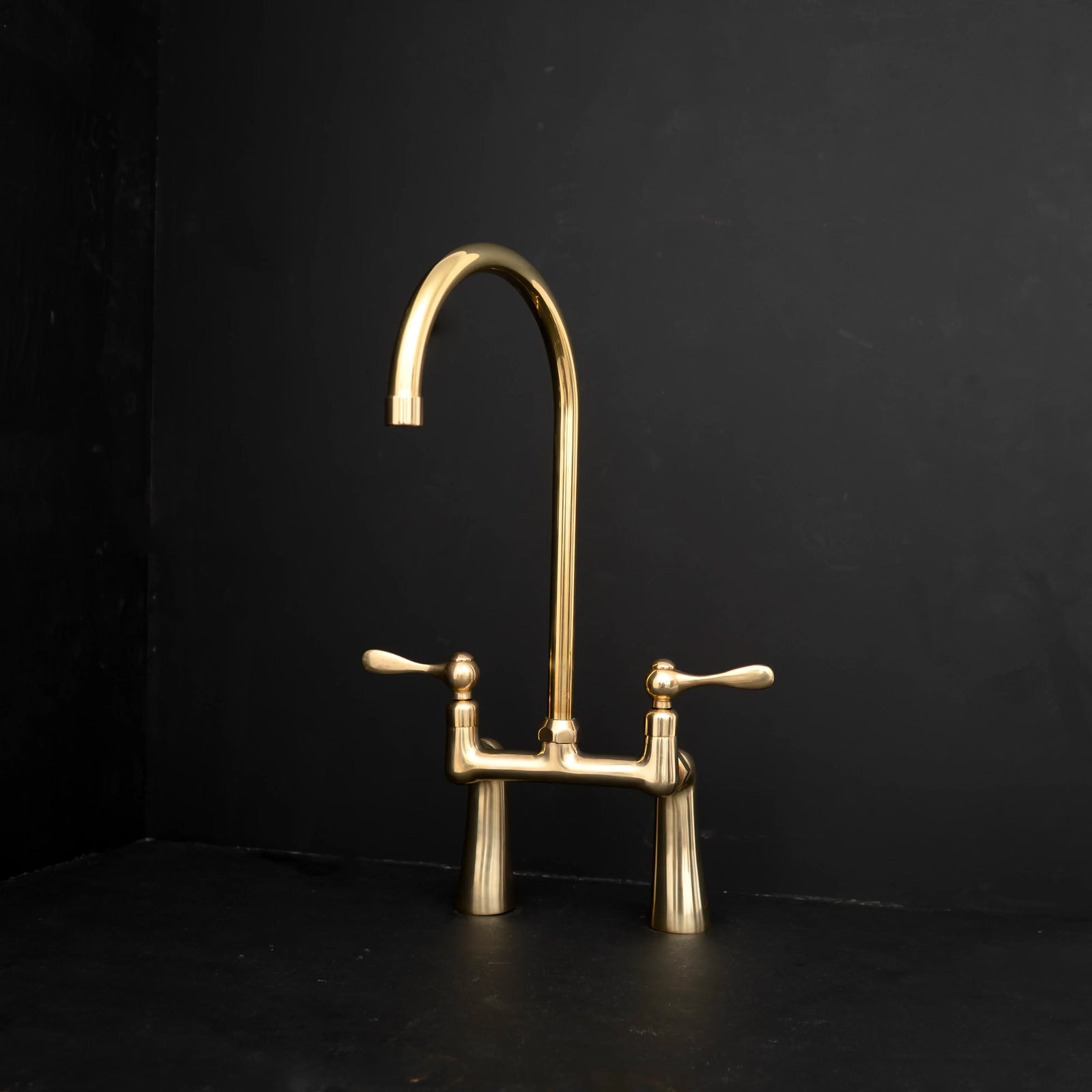 Unlacquered Brass Kitchen Faucet: Everything You Need to Know featuring Unlacquered Brass Bridge Kitchen Faucet – Two Handle