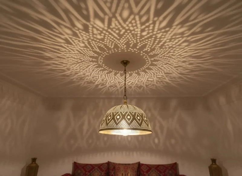 Why Handcrafted Pendant Lights Cost More featuring Moroccan Brass Pendant Light Handmade Geometric Openwork Lamp