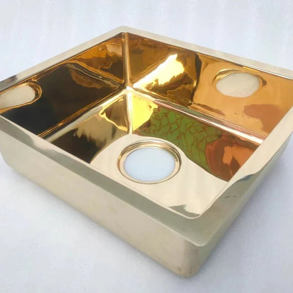 How to Choose the Right Faucet Finish featuring Unlacquered Brass Single Bowl Kitchen Sink
