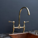 AquaPrime Kitchen Bridge Faucet - Brass For Homes - kitchen - faucets