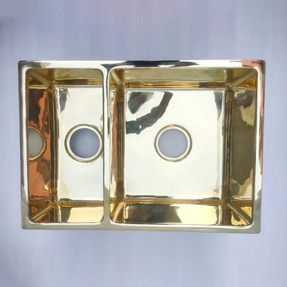 Workstation Sink Double Bowl - Brass For Homes - 