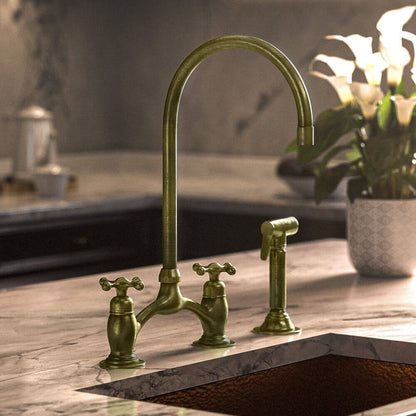 Victorian Bridge Faucet - Brass For Homes - Kitchen - faucets - top - 1 - 10 - pmax