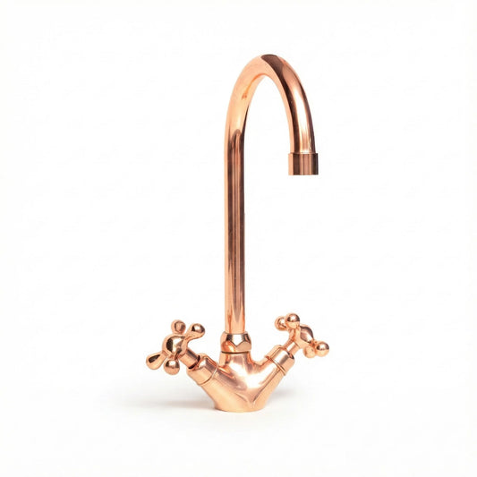 Copper Gooseneck Faucet - Brass For Homes - Bathroom - faucets - top - 1 - 10 - pmax