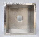 Handmade Silver Square Kitchen Sink - Brass For Homes - Drop Sink
