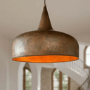 Aged Copper Dome Pendant – Vintage Ceiling Light for Kitchen Interiors Pendant Lighting detail view 2