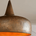 Aged Copper Dome Pendant – Vintage Ceiling Light for Kitchen Interiors pendant light for kitchen islands, dining rooms, vanities, and warm artisan interiors - view 3