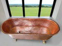 Antique Brass Hammered Bathtub bathtub fixture for bathrooms, freestanding tubs, and classic bath interiors - view 2