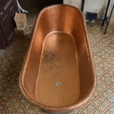 Antique Brass Hammered Bathtub bathtub fixture for bathrooms, freestanding tubs, and classic bath interiors - view 5