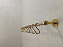 Unlacquered Brass Copper Pot Rail With S Hooks Kitchen Hardware detail view 4