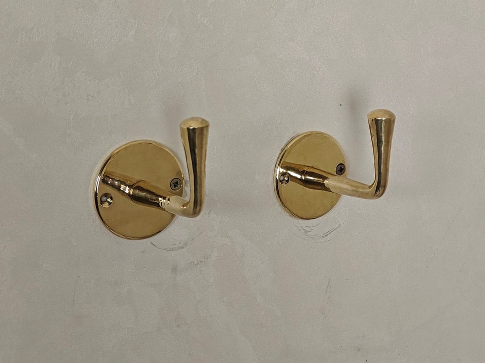 Unlacquered Brass Handmade Coat Rack bathroom hardware for bathrooms, powder rooms, towel storage, and coordinated fixture sets - view 1