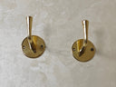 Unlacquered Brass Handmade Coat Rack Bathroom Hardware detail view 2