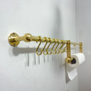 Unlacquered Brass Pot Rack With Tissue Holder Kitchen Hardware detail view 5