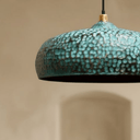 Blue Patina Brass Pendant Lights – Handcrafted Oxidized Dome Fixtures for Kitchen Islands pendant light for kitchen islands, dining rooms, vanities, and warm artisan interiors - view 4