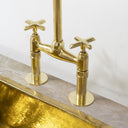 Unlacquered Brass Bridge Kitchen Faucet - Brass For Homes - kitchen - faucets