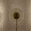 Brass Pendant Light – Boho Hanging Lamp with Intricate Shadow Patterns Pendant Lighting detail view 3