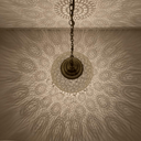 Brass Pendant Light – Boho Hanging Lamp with Intricate Shadow Patterns Pendant Lighting detail view 5
