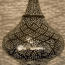 Brass Pierced Pendant Light – Boho Ceiling Fixture with Artistic Shadows - Brass For Homes - 