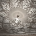 Brass Mandala Pendant Light – Floral Shadow Projection Ceiling Lamp - Brass For Homes - 
