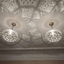 Brass Mandala Pendant Light – Floral Shadow Projection Ceiling Lamp - Brass For Homes - 