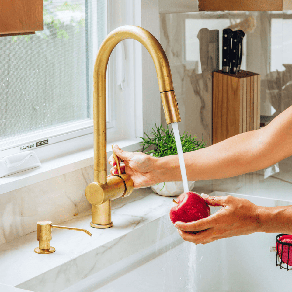 Brass Pull Down Kitchen Faucet Kitchen Faucets product photo