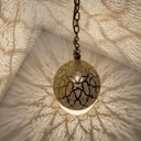Brass Teardrop Pendant Light – Handmade Pierced Ceiling Lamp for Living Room - Brass For Homes - 