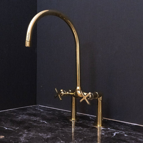 Bridge Kitcho Faucet - Brass For Homes - kitchen - faucets