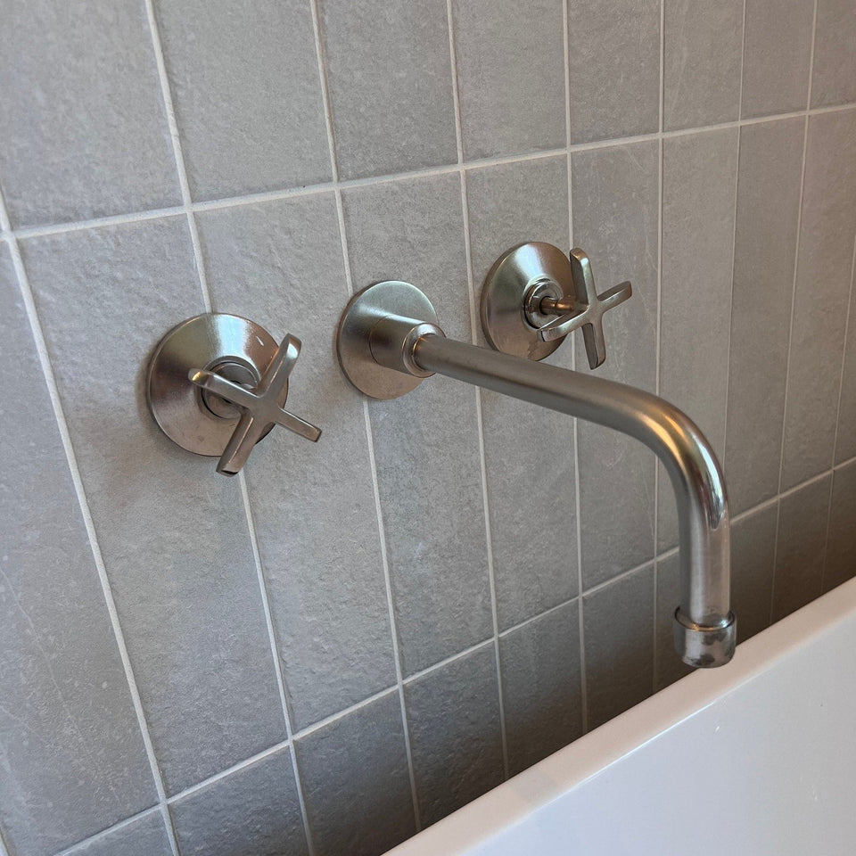 Brushed Nickel Wall Mounted Faucet Wall Mount Faucets product photo