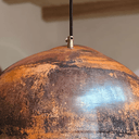 Oxidized Copper Dome Pendant – Rustic Ceiling Light for Farmhouse Kitchens Pendant Lighting detail view 5
