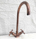 Copper Gooseneck Faucet with Engraved Design Bathroom Faucets detail view 2