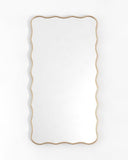 Edged Joy Full Length Mirror - Unlacquered Solid Brass wall mirror for bathrooms, entryways, dressing rooms, and decorative wall styling - view 1