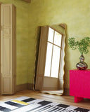 Edged Joy Full Length Mirror - Unlacquered Solid Brass wall mirror for bathrooms, entryways, dressing rooms, and decorative wall styling - view 5