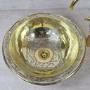 Engraved Brass Bathroom Sink – Round Undermount Basin sink for kitchens, bars, powder rooms, vanities, and statement wash areas - view 4
