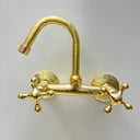 Engraved Brass Wall Mounted Kitchen Faucet Kitchen Faucets product photo
