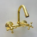 Engraved Brass Wall Mounted Kitchen Faucet Kitchen Faucets detail view 3
