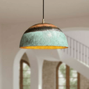 Verdigris copper dome pendant oxidized patina kitchen ceiling light – Brass For Homes
