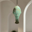 Green Patina Copper Pendant – Cutout Dome Ceiling Light for Rustic Decor pendant light for kitchen islands, dining rooms, vanities, and warm artisan interiors - view 3