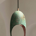 Green Patina Copper Pendant – Cutout Dome Ceiling Light for Rustic Decor Pendant Lighting detail view 5