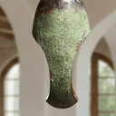 Green Patina Copper Pendant – Oval Cutout Ceiling Light for Rustic Decor pendant light for kitchen islands, dining rooms, vanities, and warm artisan interiors - view 4