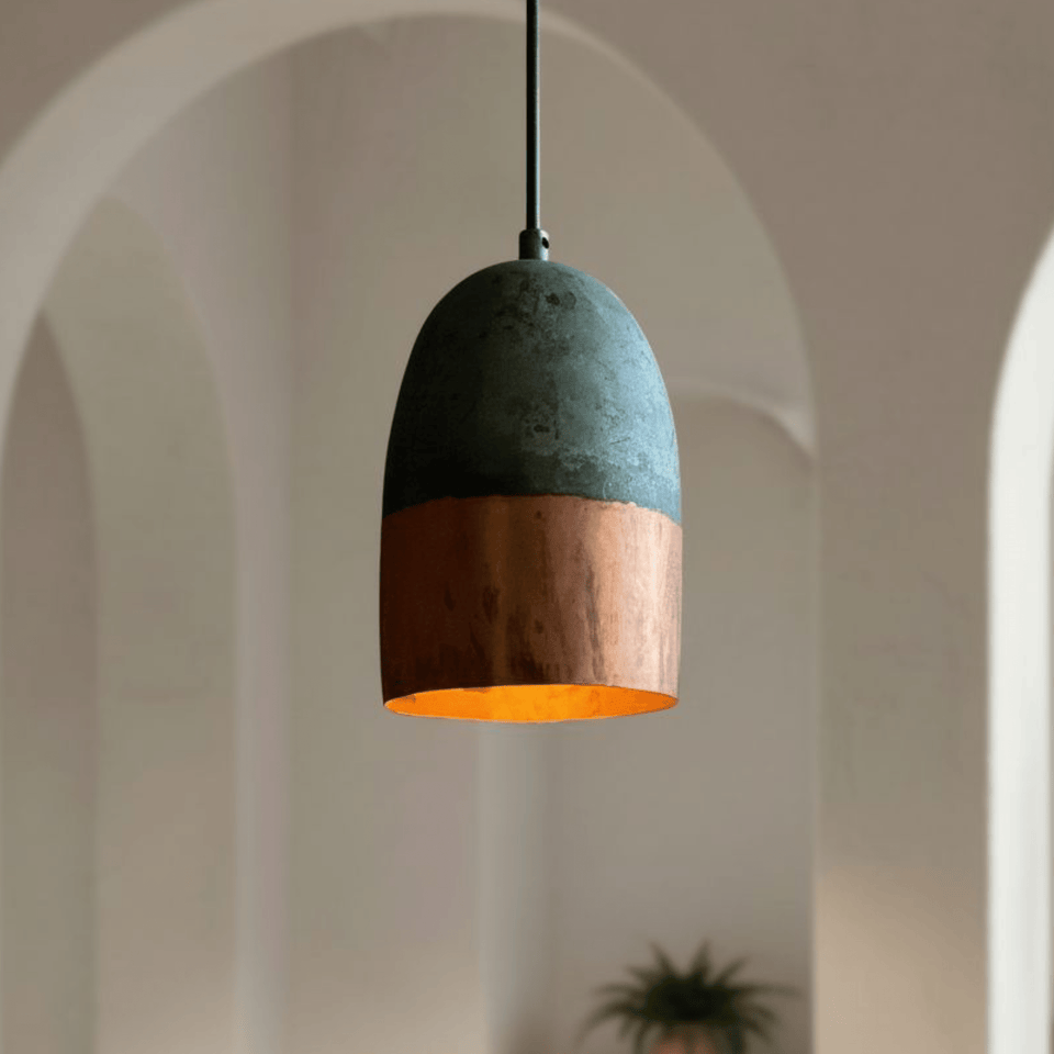Green Patina Pendant for Vintage Dining or Bar Lighting Pendant Lighting product photo