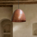Hammered Copper Dome Pendant Light – Rustic Farmhouse Ceiling Fixture Pendant Lighting detail view 2