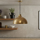 Hammered Copper Pendant Lamp – Moroccan Dome Ceiling Light Pendant Lighting detail view 2