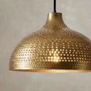 Hammered Copper Pendant Lamp – Moroccan Dome Ceiling Light pendant light for kitchen islands, dining rooms, vanities, and warm artisan interiors - view 3