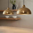 Hammered Copper Pendant Lamp – Moroccan Dome Ceiling Light pendant light for kitchen islands, dining rooms, vanities, and warm artisan interiors - view 4