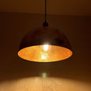 Hammered Solid Copper Half-Dome Pendant — Moroccan Artisan Ceiling Light Pendant Lighting product photo