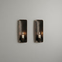 Handcrafted Aged Copper Wall Candle Sconce – Moroccan Artisan Holder Home Decor product photo