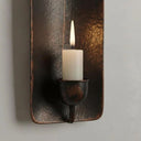 Handcrafted Aged Copper Wall Candle Sconce – Moroccan Artisan Holder pendant light for kitchen islands, dining rooms, vanities, and warm artisan interiors - view 3