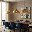 Handcrafted Brass Dome Pendant Light – Moroccan Engraved Ceiling Lamp Pendant Lighting product photo