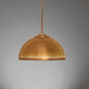 Handcrafted Brass Dome Pendant Light – Moroccan Engraved Ceiling Lamp pendant light for kitchen islands, dining rooms, vanities, and warm artisan interiors - view 3