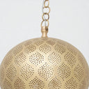 Handcrafted Brass Pendant Lamp – Moroccan Engraved Ceiling Light pendant light for kitchen islands, dining rooms, vanities, and warm artisan interiors - view 4